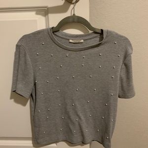 Zara Crop Top with Pearls